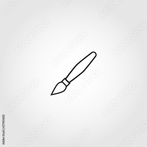 Paint brush vector icon on white background