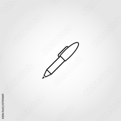 Pen vector icon on white background