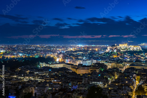 Cityscape of Athens at sunset © Stefanos Kyriazis