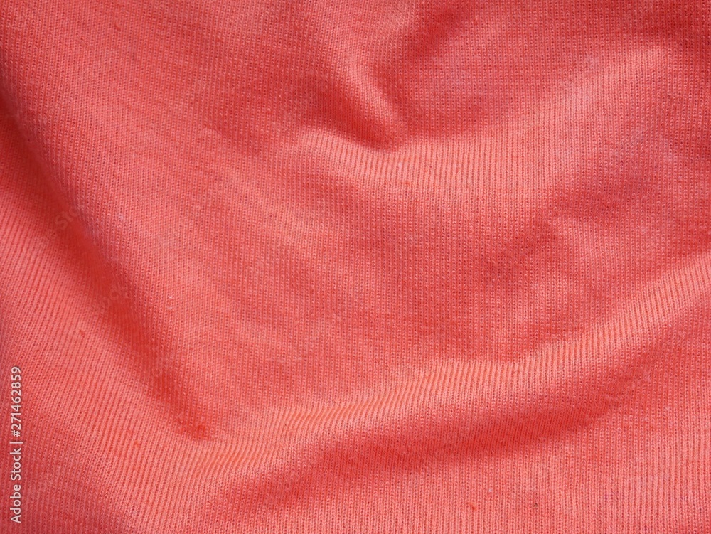 Fototapeta premium red silk cloth background , colorful cotton fabric texture