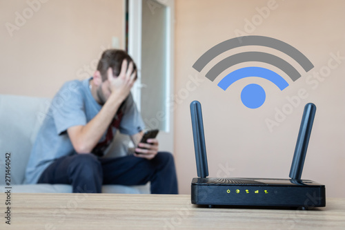 Wifi router with low signal. Version 2 - WiFi icon