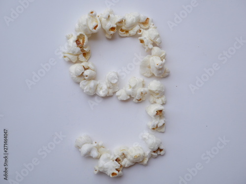 popcorn isolated white , concept food background © amonphan