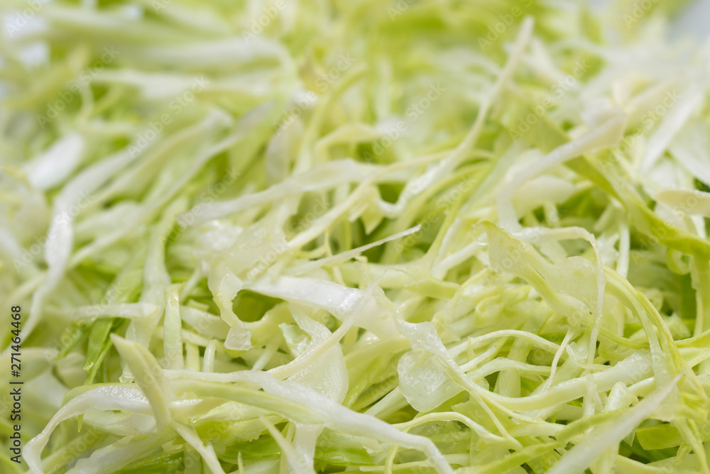 chopped cabbage on plate