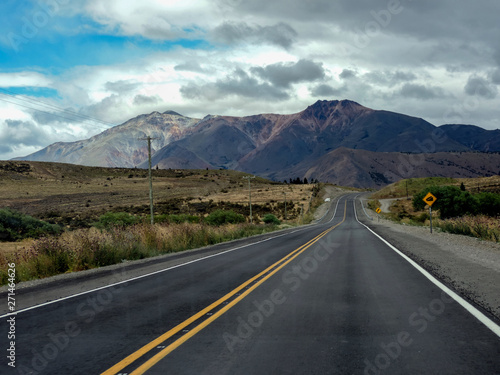 Road between the mountains of Patagonia