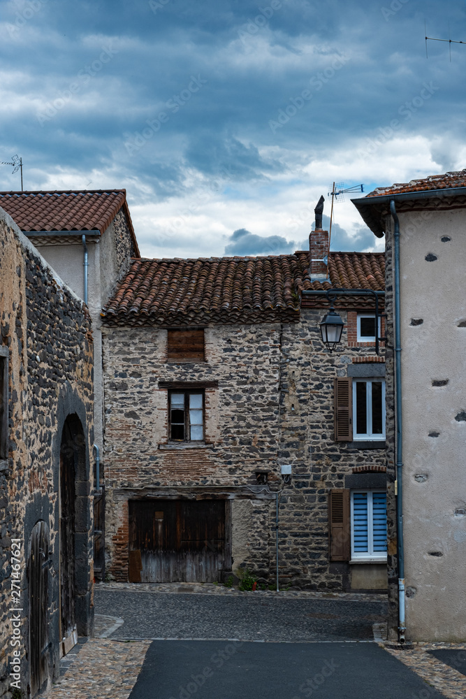 Old houses in Lamothe Auvergne France