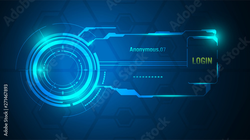 login template hud ui hi tech design concept background