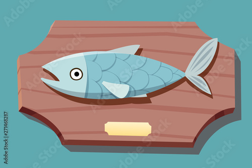 Trophy fish attached to the wall