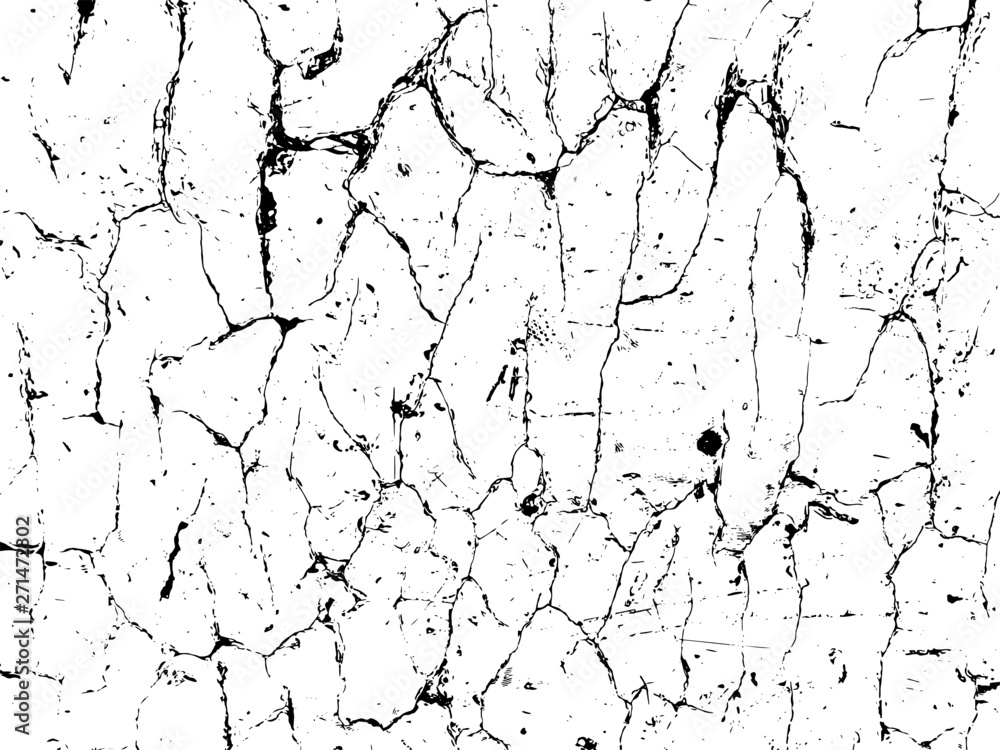 Vector crack texture. Grunge crash scratch. Isolated broken old damage rust. Overlay noise and grain dry texture.