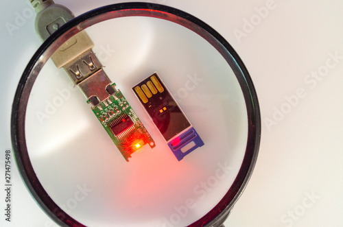 flash card, and without through a magnifying glass