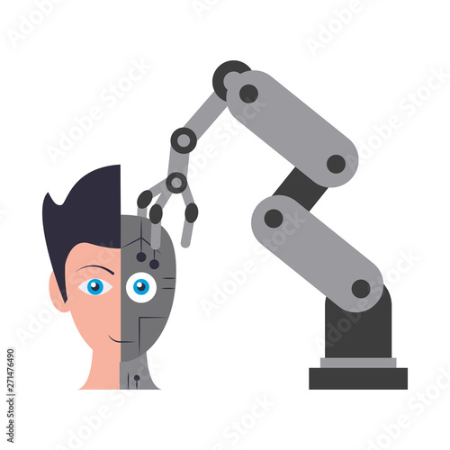 artifical intelligence icons concept cartoon photo