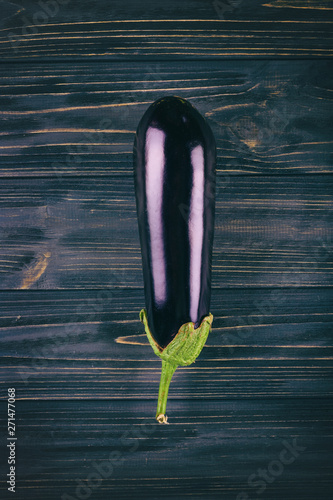 Harvest ripe eggplant