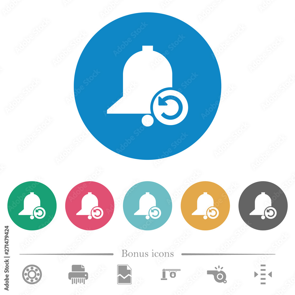 Reminder restore flat round icons Reminder restore flat round icons