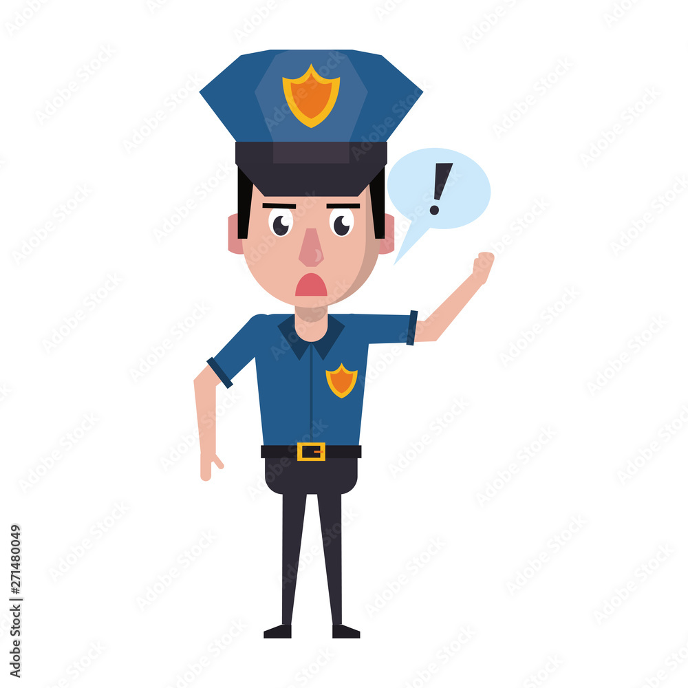 policeman working avatar cartoon character