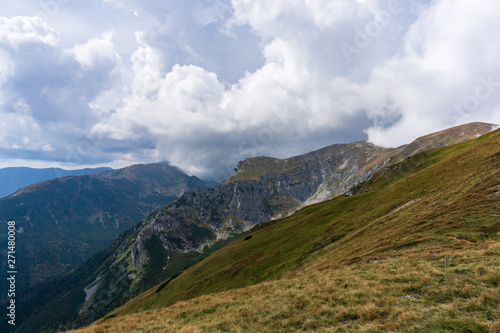 Autumn view of the Western Tatra Mountains.