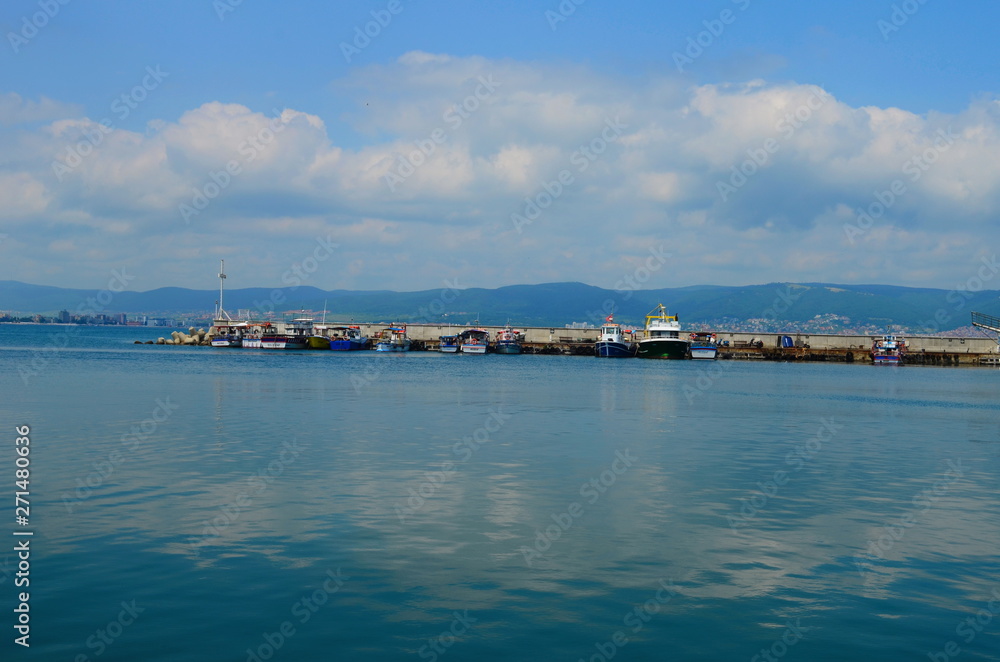 Crystal blue Black Sea in Bulgaria Nessebar island