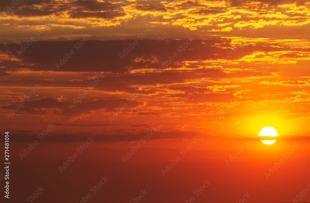 beautiful red sunset and bright sun on the horizon beautiful red sunset and bright sun on the horizon