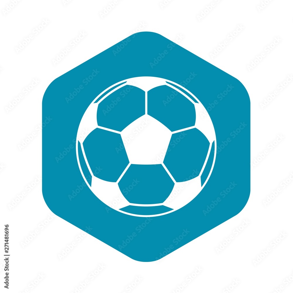 Fototapeta premium Football or soccer ball icon. Simple illustration of football or soccer ball vector icon for web