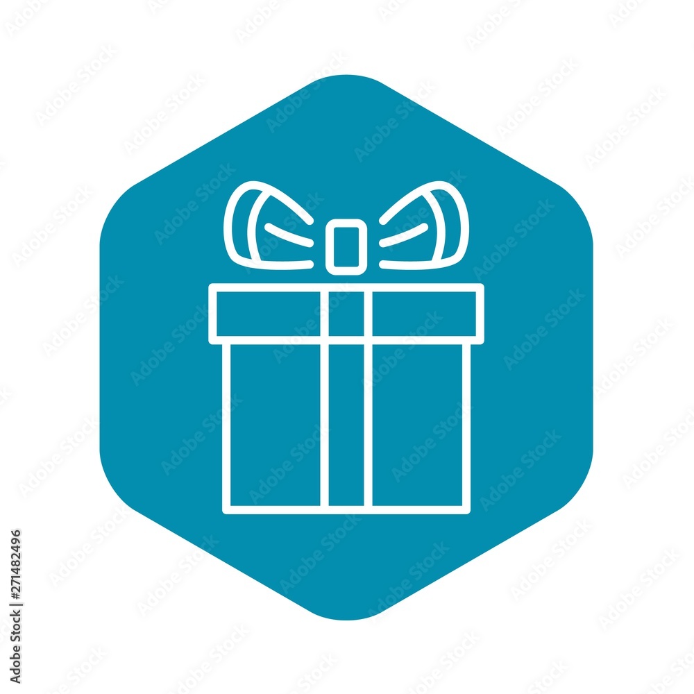 Gift box icon. Outline gift box vector icon for web design isolated on white background Gift box icon. Outline gift box vector icon for web design isolated on white background