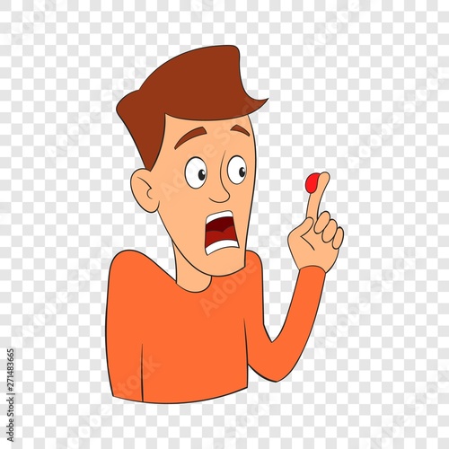 Fear of blood icon. Cartoon illustration of fear of blood vector icon for web design