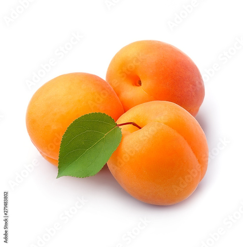 Sweet apricots isolated.