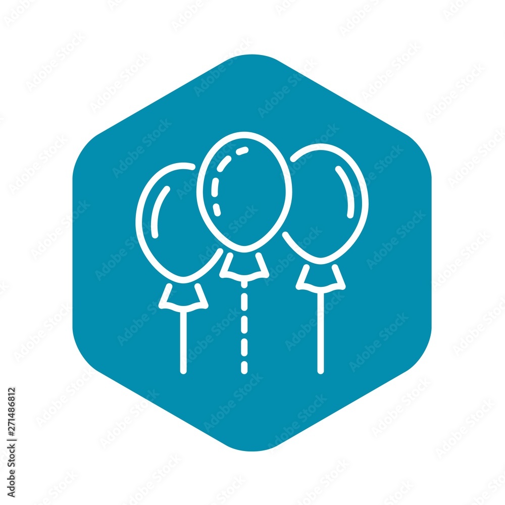 Group ballon icon. Outline group ballon vector icon for web design isolated on white background Group ballon icon. Outline group ballon vector icon for web design isolated on white background
