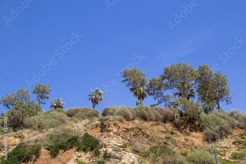 Beautiful landscape steep coast Israel