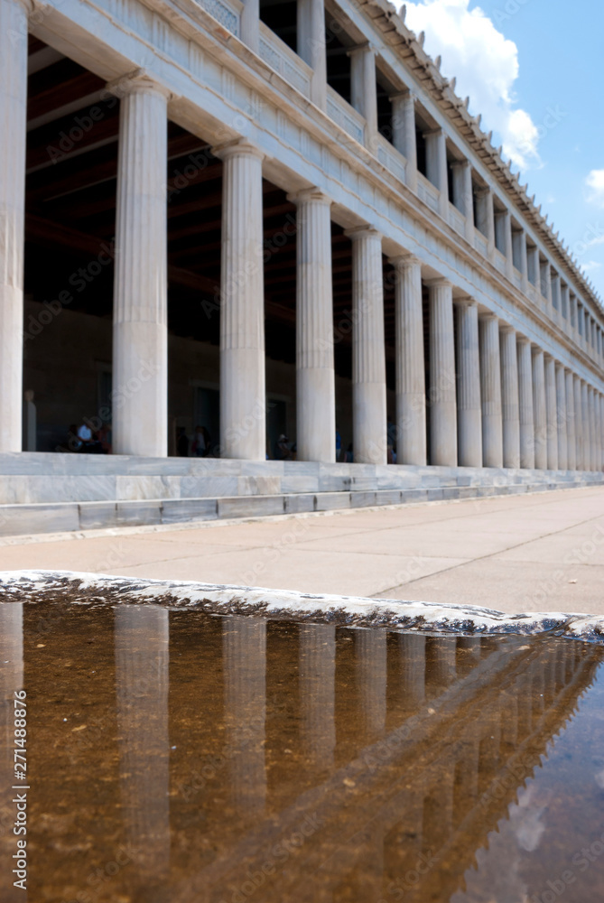 Fototapeta premium Athens, Greece / May 2019: The archaeological site of the Ancient Agora of Athens.