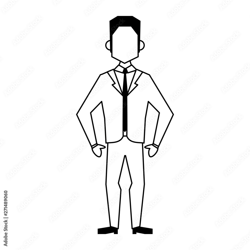 business man avatar icon cartoon in black and white business man avatar icon cartoon in black and white