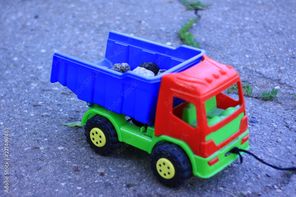 toy truck on road