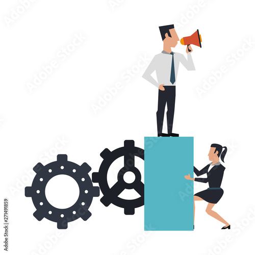 business people avatars cartoon characters