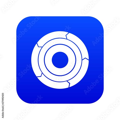 Free Download Chart pie with arrows icon digital blue for any design isolated on white vector illustration - GFXLoad