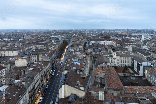 Cathedrale Saint Andre and Pey Berland Tower in Bordeaux  France