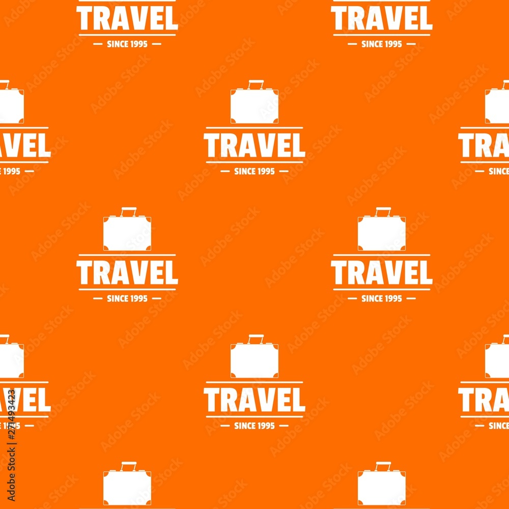 Trip bags pattern vector orange for any web design best