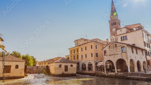 Tableau sur toile Portogruaro, Veneto Italy - May 22, 2019:  Cityscape of Portogruaro with  Dome S