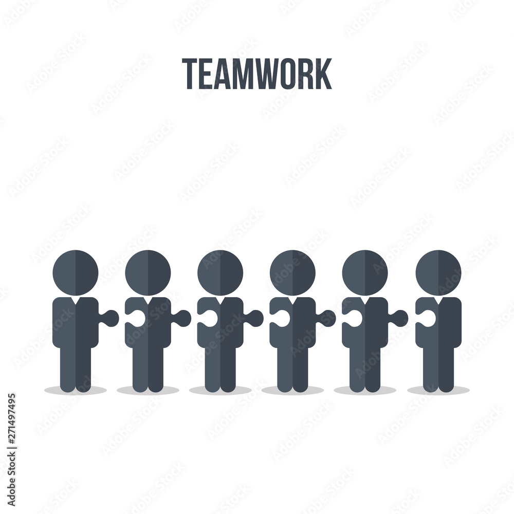 Teamwork. Business teamwork and partnership concept vector symbol. Idea of cooperation and collaboration. Teamwork. Business teamwork and partnership concept vector symbol. Idea of cooperation and collaboration.