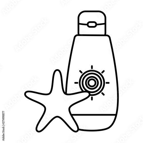 solar blocker bottle with starfish