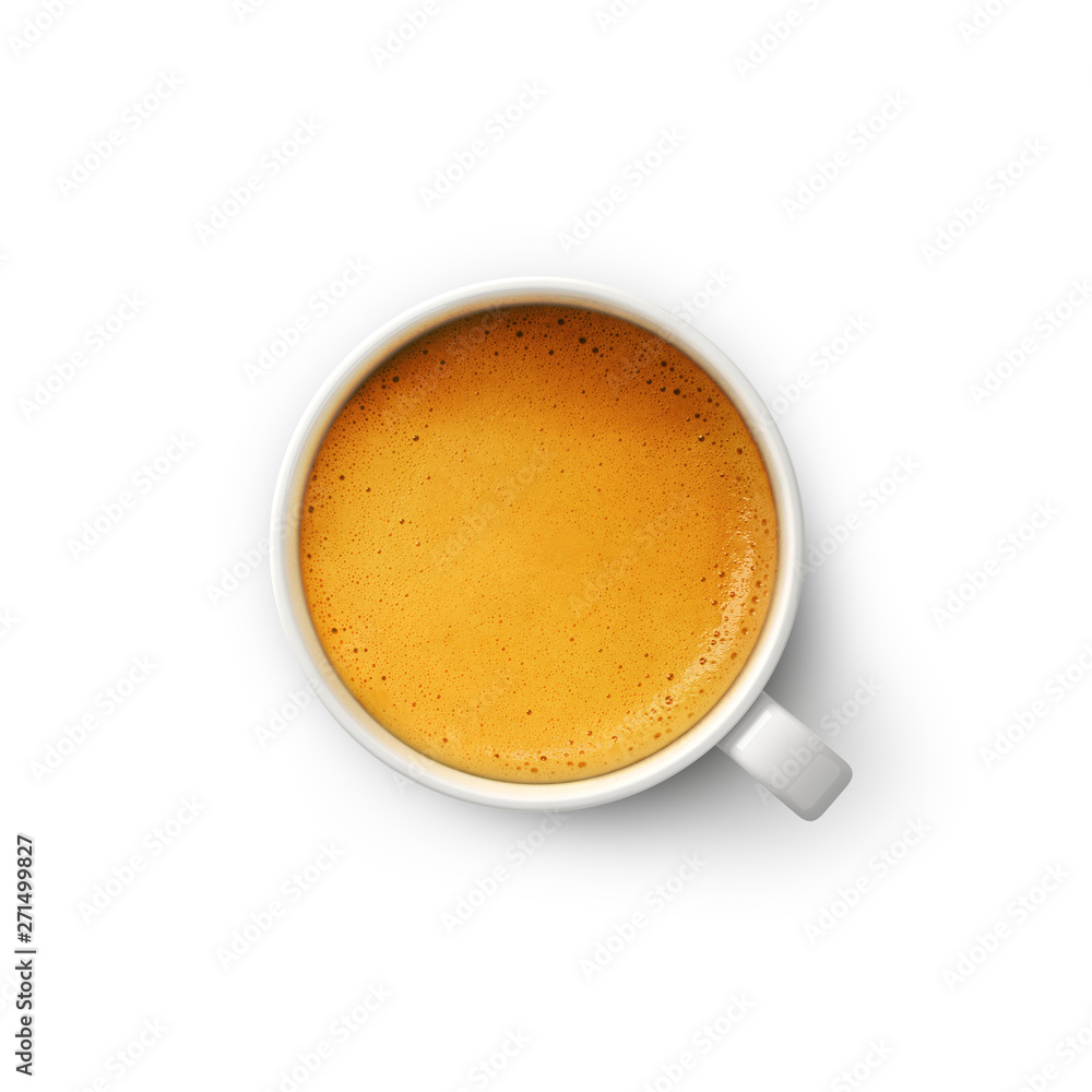 Coffee cup with cream foam Coffee cup with cream foam