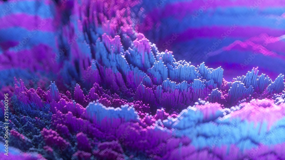Photography Abstract wave displacement surface