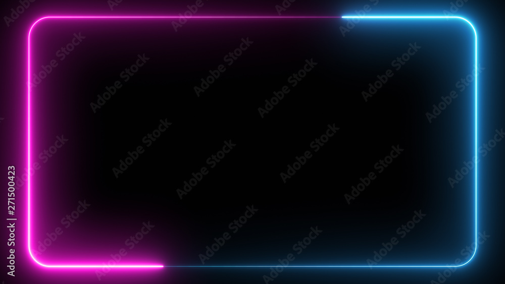 Abstract 3d illustration pattern of neon glowing ultraviolet lines, modern fluorescent light, neon box, pattern for LED screens projection technology, loop 4k background, blue purple spectrum Abstract 3d illustration pattern of neon glowing ultraviolet lines, modern fluorescent light, neon box, pattern for LED screens projection technology, loop 4k background, blue purple spectrum