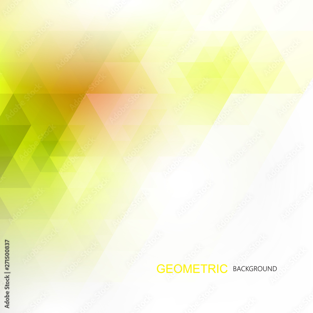 Fototapeta premium Geometric yellow abstract triangles background