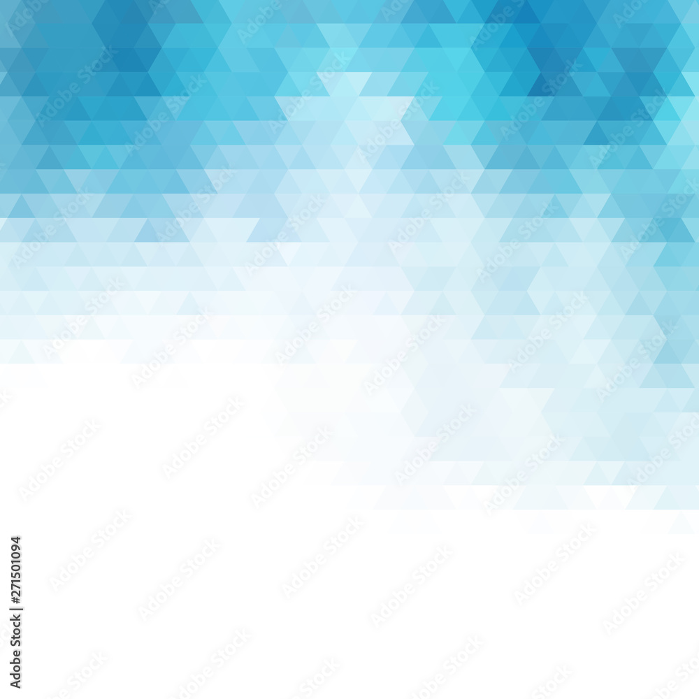 Obraz premium Design of geometric shapes of blue triangles. Abstract background, brochure template