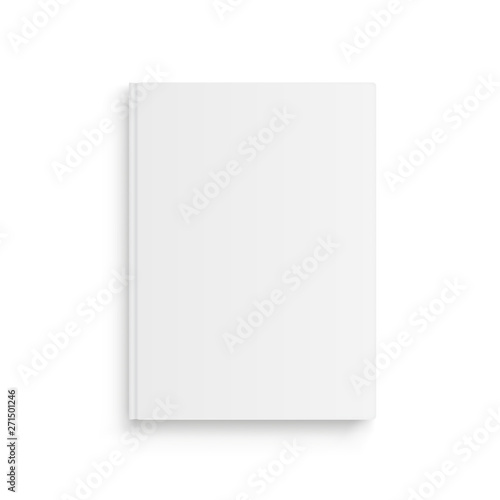 Realistic vector mockup book, magazine or notebook. Front view. - stock vector.