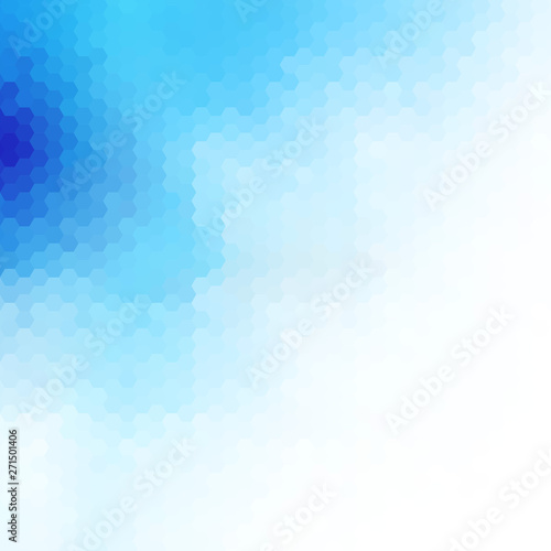  Abstract geometric background of blue hexagons
