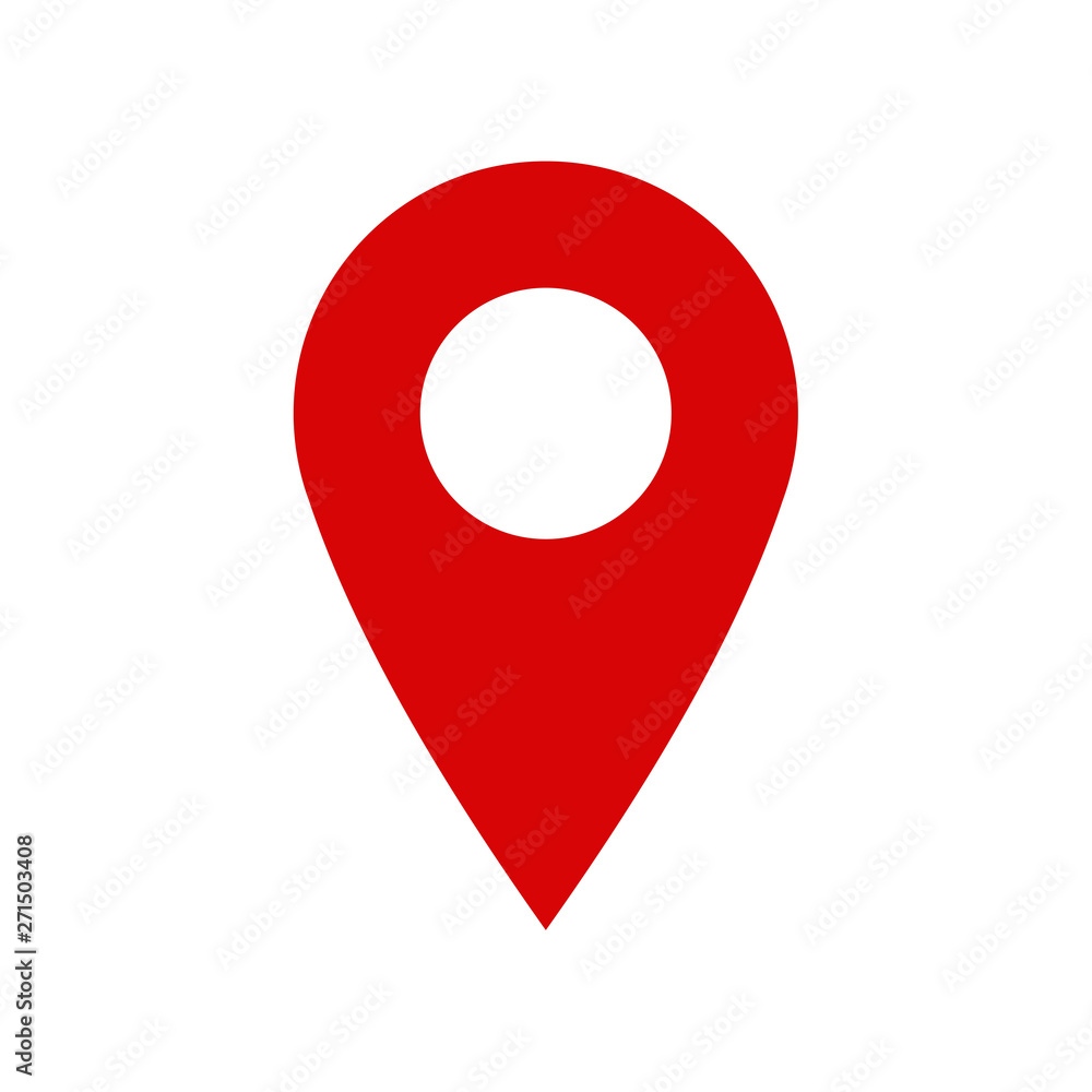 Pin flat point logo vector illustration. Gps pointer mark. Location map icon on white background Pin flat point logo vector illustration. Gps pointer mark. Location map icon on white background