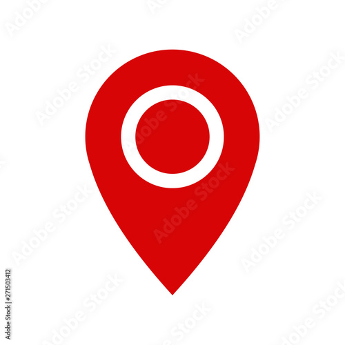 Free Download Pin flat point logo vector illustration. Gps pointer mark. Location map icon on white background - GFXLoad