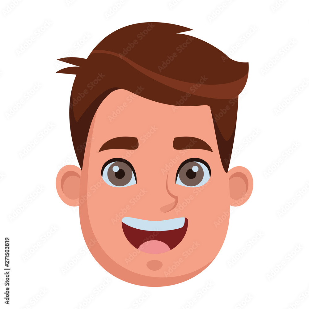 young man avatar cartoon character