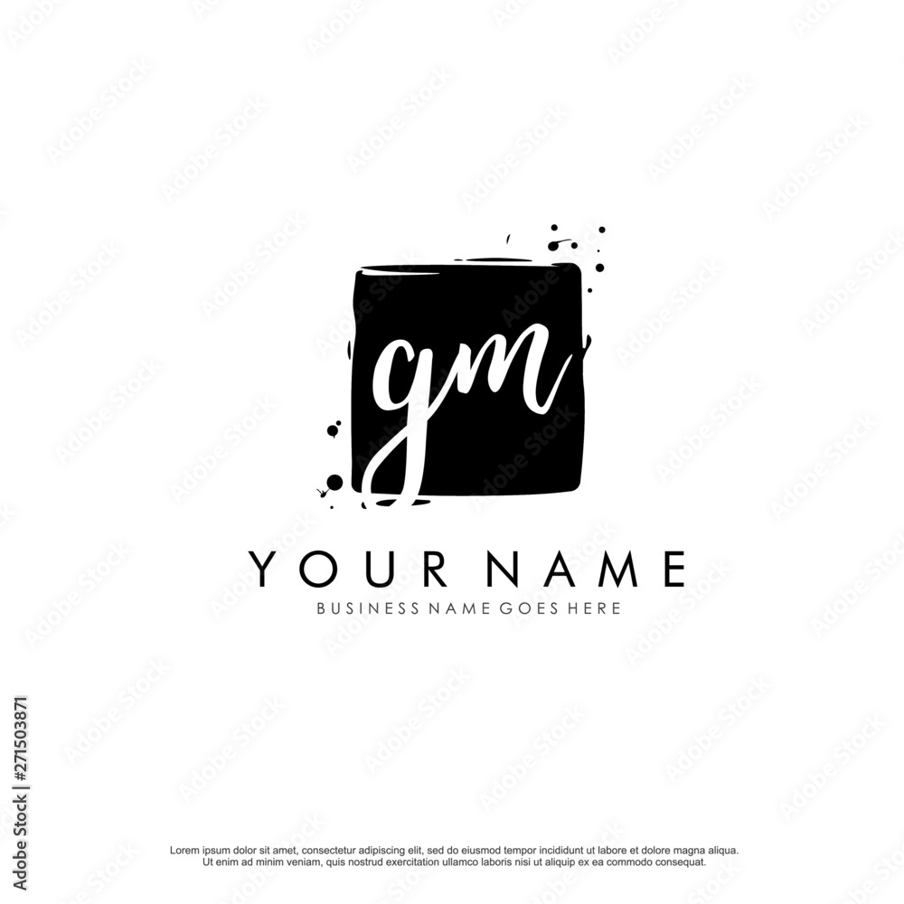 G M GM initial square logo template vector G M GM initial square logo template vector