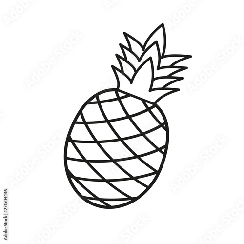 illustration of pineapple w...