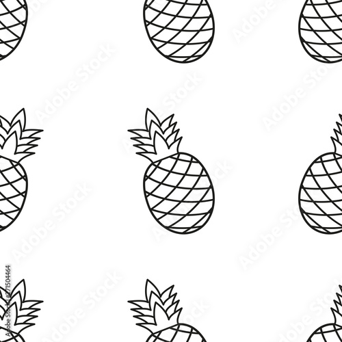 Ananas seamless pattern iso...