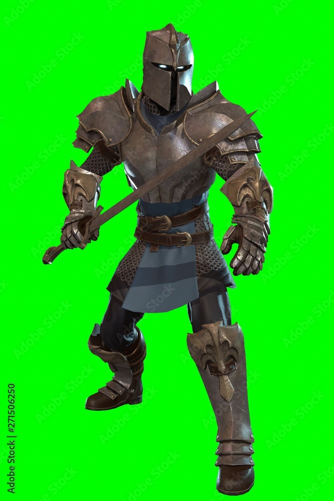 Fantasy character knight 3d render